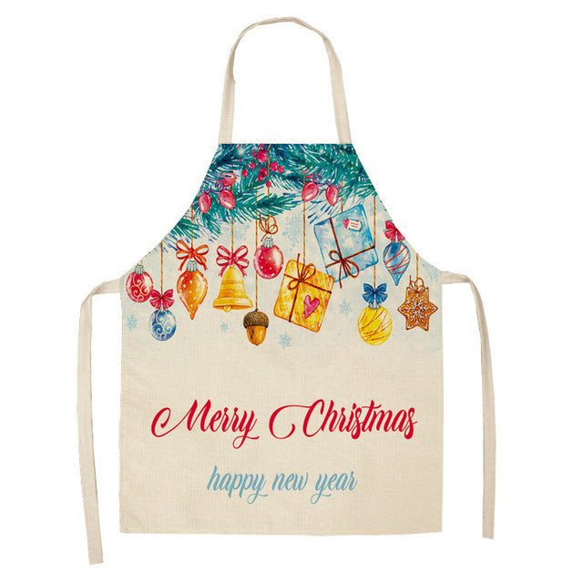 Christmas Series Cotton And Linen Apron