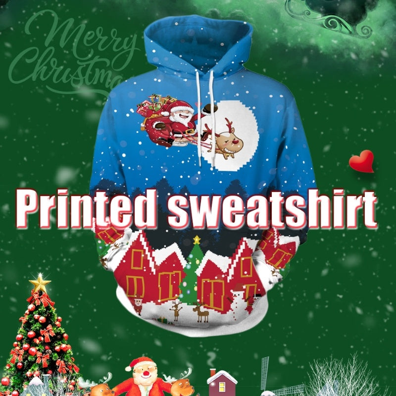 Christmas Clothing Digital Printing Hoodie Sweater